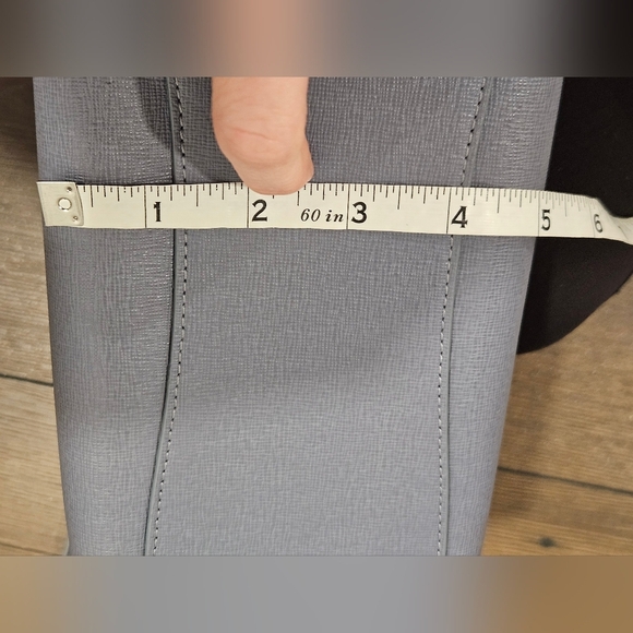 Furla 2-Way Steel Blue Leather Bag, Charm + Dustbag - Picture 14 of 16